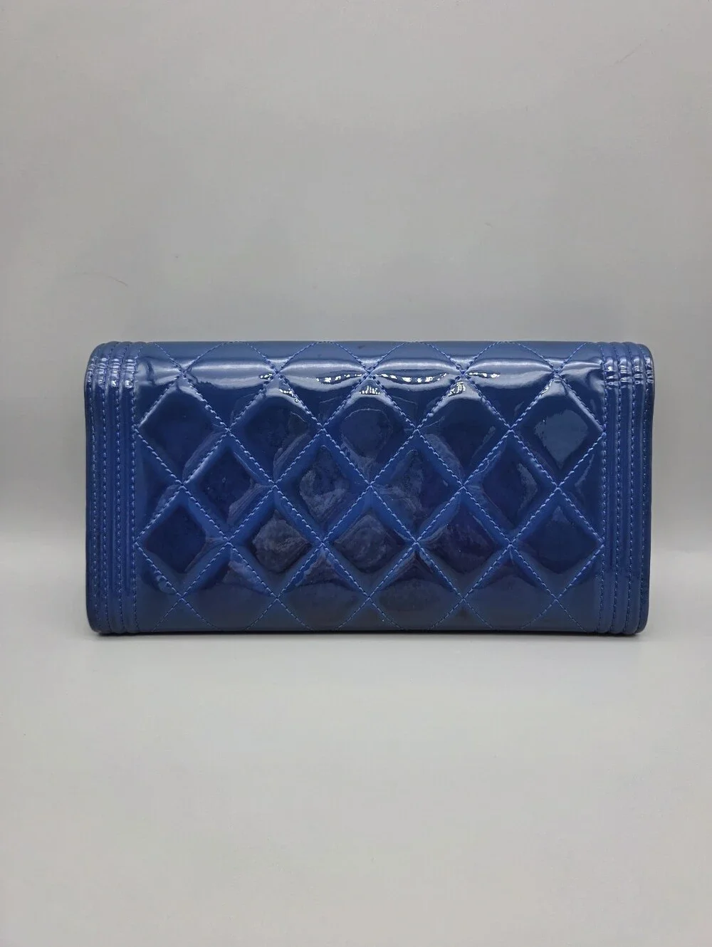 💙CHANEL Authentic Boy Blue Quilted Clutch/Wallet💙